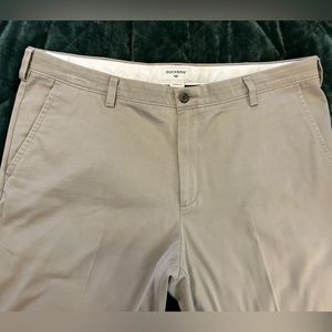 Sz 40 Dockers khaki color, side pockets, back pockets with buttons, 64% cotton